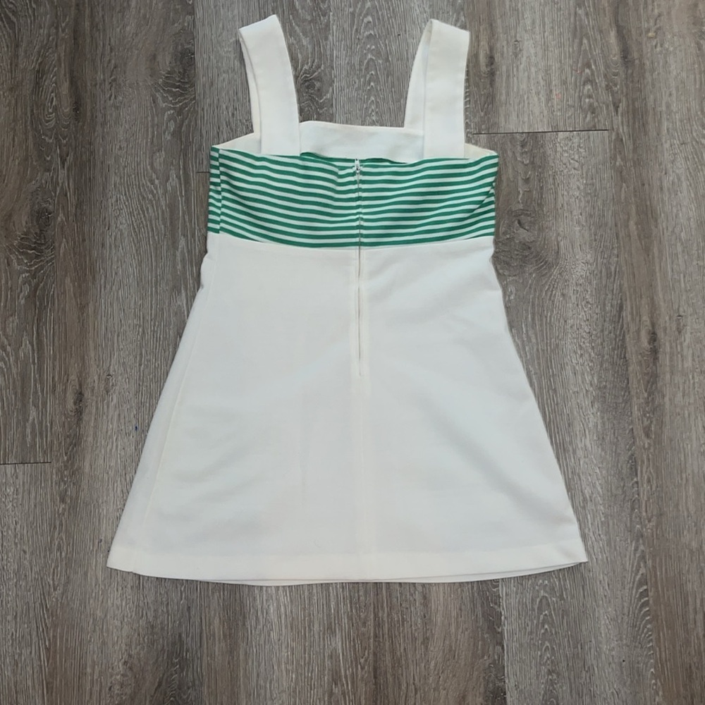 1970s Vintage Top Seed tennis dress white and green active athletic - Picture 4 of 6